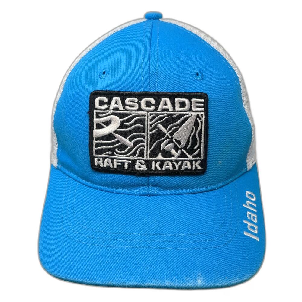 Vie Trucker Hat Blue One Size Idaho Payette River Raft Kayak Patch Snapback